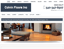 Tablet Screenshot of colvinfloors.com
